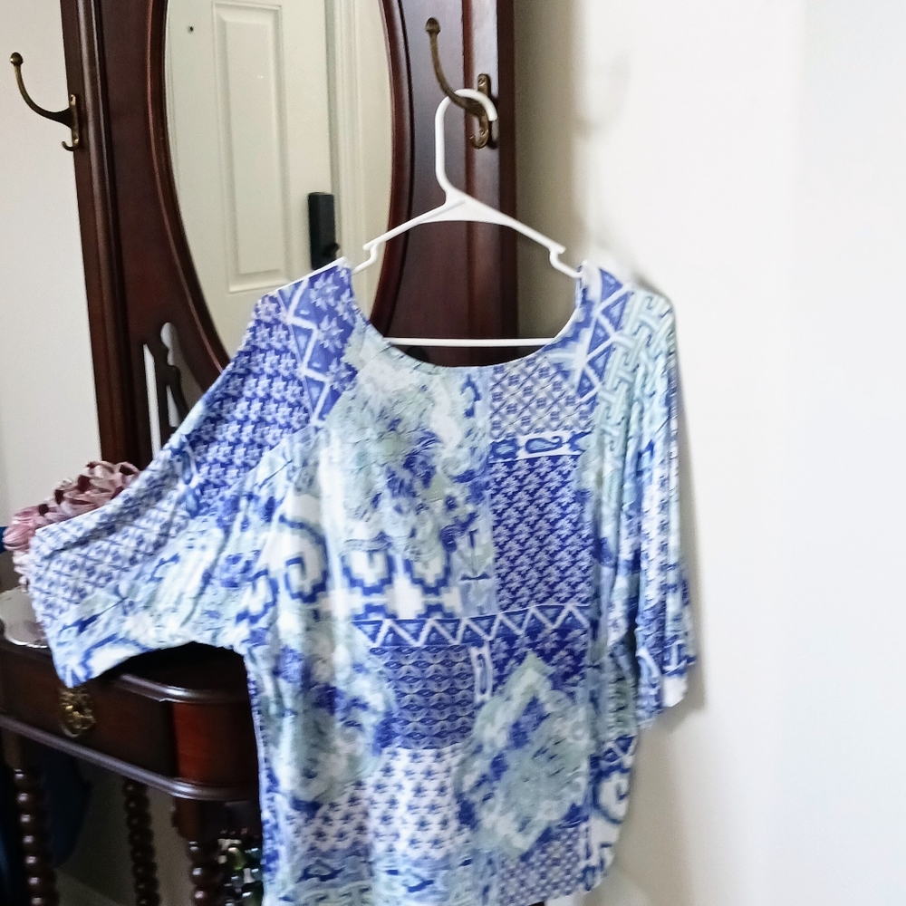 Chico's Border Print Top